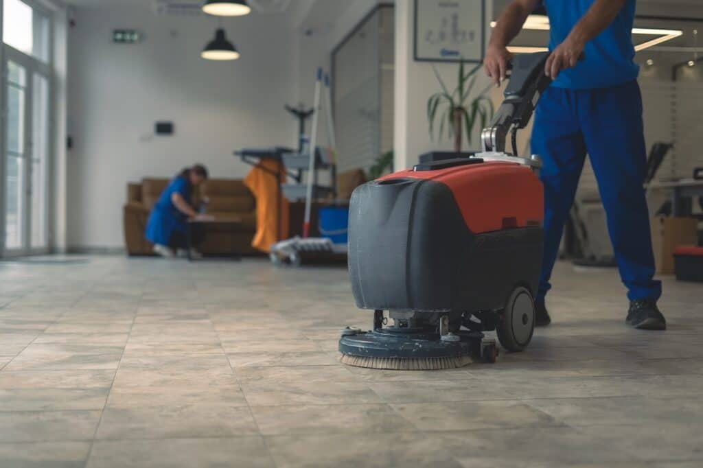 Business owner choosing reliable commercial cleaning service in DFW