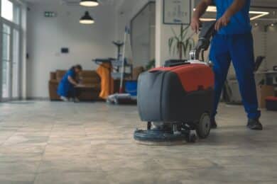 Business owner choosing reliable commercial cleaning service in DFW